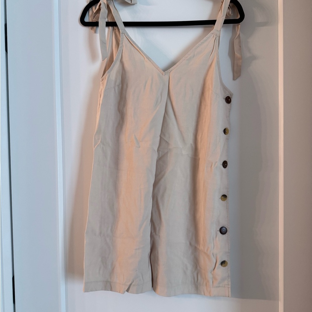 Topshop Light Beige Sleeveless Dress